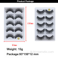 Vegan Eyelashes marque privée maquillage naturel cils de vison 3D 5 paires / boîte